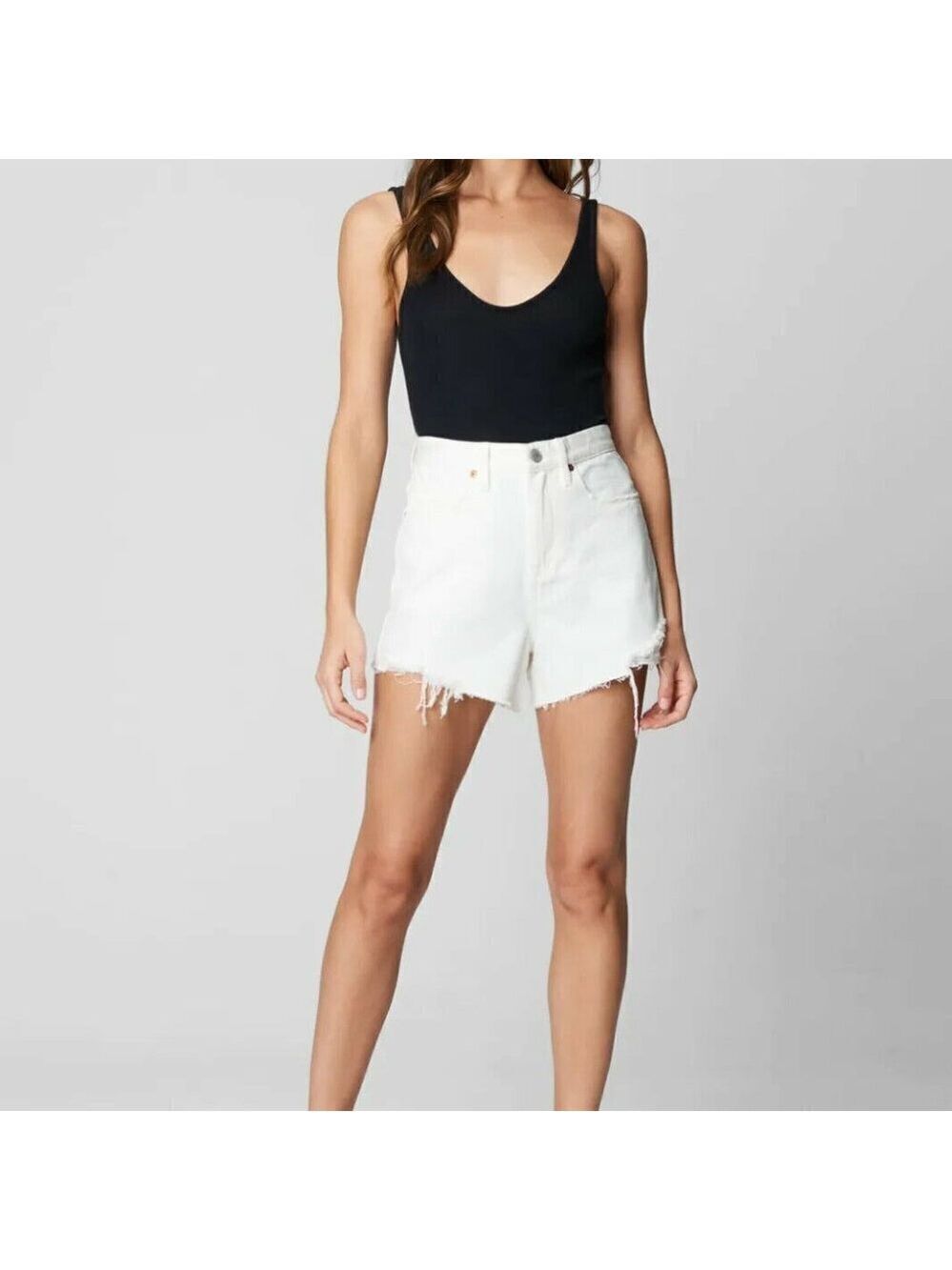BLANK NYC BnWOT Women's Cut Off White Jean Shorts Distressed "The Reeve"